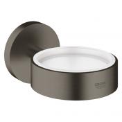 Grohe Essentials holder til glas, sæbeskål eller dispenser - Børstet hard graphite