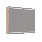 Dansani Level spejlskab 100 m/lys, lysstyring og trbakker - Natur eg