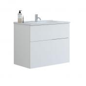 Dansani Luna 81 mbelst m/Kantate vask, hj skuffe og indretning - Hvid mat