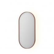 Sanibell Ink SP21 ovalt spejl m/backlight, varme og sensor 40 x 80 - Brstet kobber