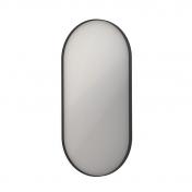 Sanibell Ink SP20 ovalt spejl m/ramme 50 x 100 cm - Mat sort