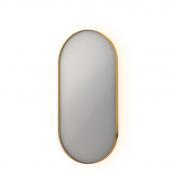 Sanibell Ink SP21 ovalt spejl m/backlight, varme og sensor 50 x 100 - Brstet mat guld