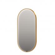 Sanibell Ink SP28 ovalt spejl m/lys, varme og sensor 40 x 80 cm - Brstet mat guld