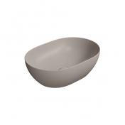 GSI Pura 50 oval fritstende bowlevask - Uden hanehul - Extraglaze - Tortora