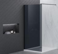 Nortiq fast brusevg 90x190 - Mrkt glas/mat sort