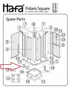 Hafa Polaris Square 90 cm dør