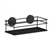 Beslagsboden enkel brusekurv, selvklbende - Mat sort