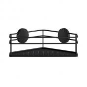 Beslagsboden brusekurv til hjrne, selvklbende - Mat sort