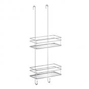 Beslagsboden dobbelt brusekurv til glasvg - Krom