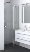 Dansani Dør med sidepanel H:200*97-99 cm satin/klar