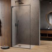 Str�mberg Walk-in 305 fast brusev�g 80 cm - Venstre - Klar glas/gunmetal