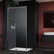 Str�mberg Walk-in 305 fast brusev�g 70 cm - Venstre - Klar glas/steel