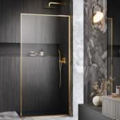 Str�mberg Walk-in 305 fast brusev�g 100 cm - H�jre - Klar glas/poleret messing