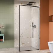 Str�mberg Walk-in 305 fast brusev�g 70 cm - H�jre - Klar glas/mat sort