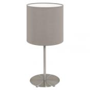 Eglo Pasteri bordlampe - Børstet stål/Taupe