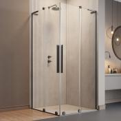 Str�mberg Faro 42 bruseniche m/skyded�re 96x96 - Klar glas/gunmetal