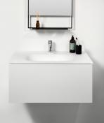 Bath 61 mbelvask i glas - Mat hvid