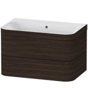 Duravit Happy D.2 Plus c-bonded møbelsæt - mat børstet valnød