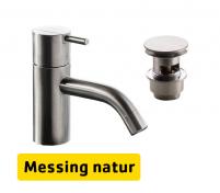 Vola HV1 håndvaskarmatur m/push-open bundventil - Messing natur