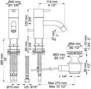 Vola HV3 h&aring;ndvaskbatteri - Orange