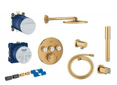 Grohe SmartControl komplet brusesystem med SmartActive hovedbruser til indbygning - Brstet Cool Sunrise