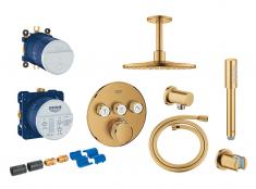 Grohe SmartControl komplet brusesystem med SmartActive hovedbruser til indbygning/loft - Brstet Cool Sunrise
