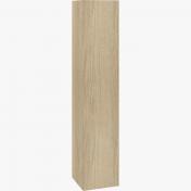 Dansani Luna 35 højskab m/træ- og glashylder - Højre - Drivtømmer (skjult greb)
