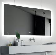 Outlet - Mie firkantet spejl m/integreret LED lys, touch, backlight og varme - 100 cm