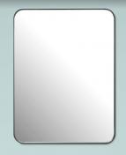 Casse spejl m/sort ramme - 120x80 cm - Vendbart