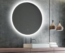 Sandra rundt spejl m/integreret LED lys, touch og backlight - 90 cm