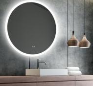 Sandra rundt spejl m/integreret LED lys, touch, backlight og varme - 100 cm