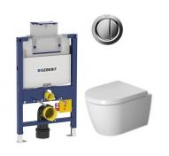 Duravit Me by Starck Compact Rimless toiletpakke inkl. lav cisterne, krom betjening og sde m/ soft-close