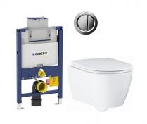 Grohe Essence Rimless toiletpakke inkl. sæde m/soft-close, lav cisterne og krom betjening