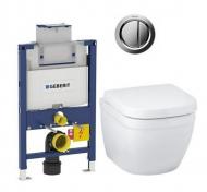 Grohe Euro kompakt Rimless toiletpakke inkl. sæde m/soft-close, lav cisterne og krom betjening