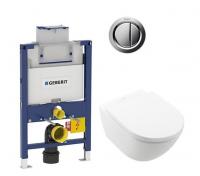 V&B Subway 3.0 m/CeramicPlus og TwistFlush toiletpakke inkl. sde m/soft-close, lav cisterne og krom betjening