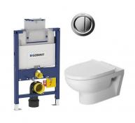 Duravit No.1 Rimless toiletpakke inkl. lav cisterne, krom betjening og sæde m/soft-close