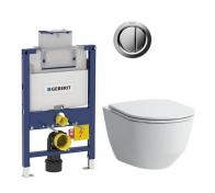Laufen Pro Rimless Compact m/LCC toiletpakke inkl. lav cisterne, krom betjening og sde m/soft-close