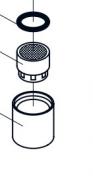 Vola hylster M/luftblander til KV1 og 590 - Messing natur