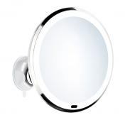 Beslagsboden Glow makeupspejl m/lys, sugekop og 7x forstrrelse - Krom