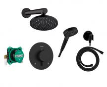 hansgrohe Ecostat Comfort S 200 komplet bruses�t t/indbygning - Mat sort