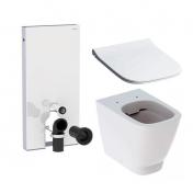 Geberit Smyle BTW gulvtoilet m/hvid Monolith cisterne