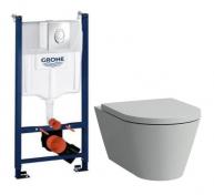 Laufen Kartell Rimless toiletpakke inkl. sde m/soft-close, cisterne og krom betjening