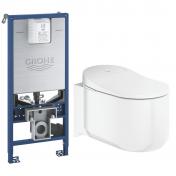 Grohe Sensia Arena væghængt bidet toilet toiletpakke inkl. Grohe SLX 113 cm cisterne