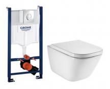 Laufen Roca Gap RIMless toiletpakke inkl. sde m/softclose, cisterne og krom betjening