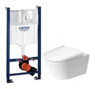 Duravit D-neo Rimless toiletpakke inkl. sæde m/soft-close, cisterne og krom betjening