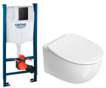 Catalano Italy newflush toiletpakke inkl. sde m/softclose, cisterne og mat sort betjening