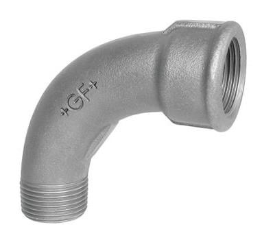 GF Galvaniseret lang bøjning - Muffe/Nippel - 1 1/4"