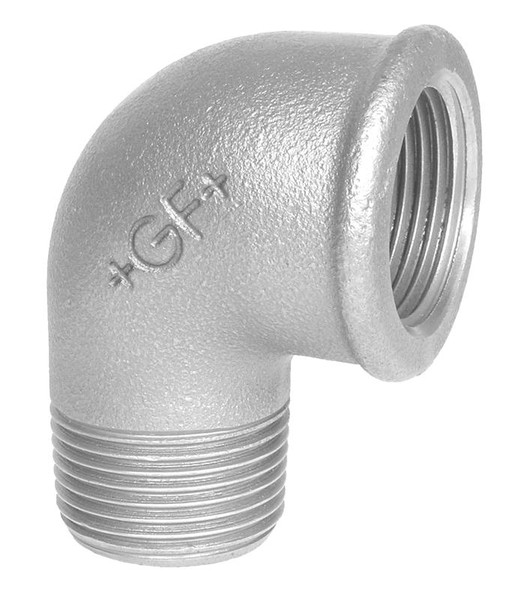 GF Galvaniseret Vinkel 90 grader - Muffe/Nippel - 1 1/2"
