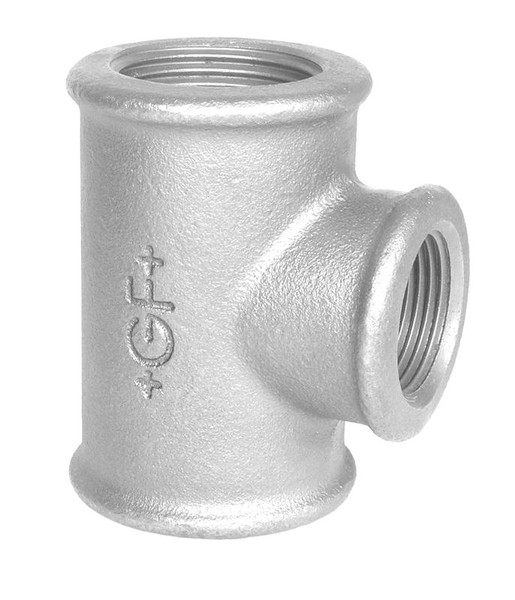 GF Galvaniseret T-stykke - Muffe - 1" - 3/8"