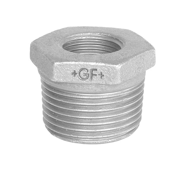 GF Galvaniseret nippelmuffe - 2 1/2" - 1 1/4"